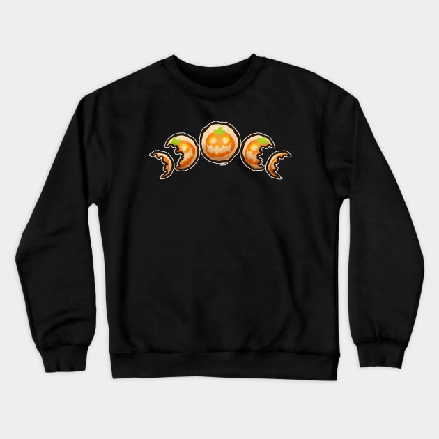 Phases of the Cookie (Pumpkins) Crewneck Sweatshirt by Jan Grackle